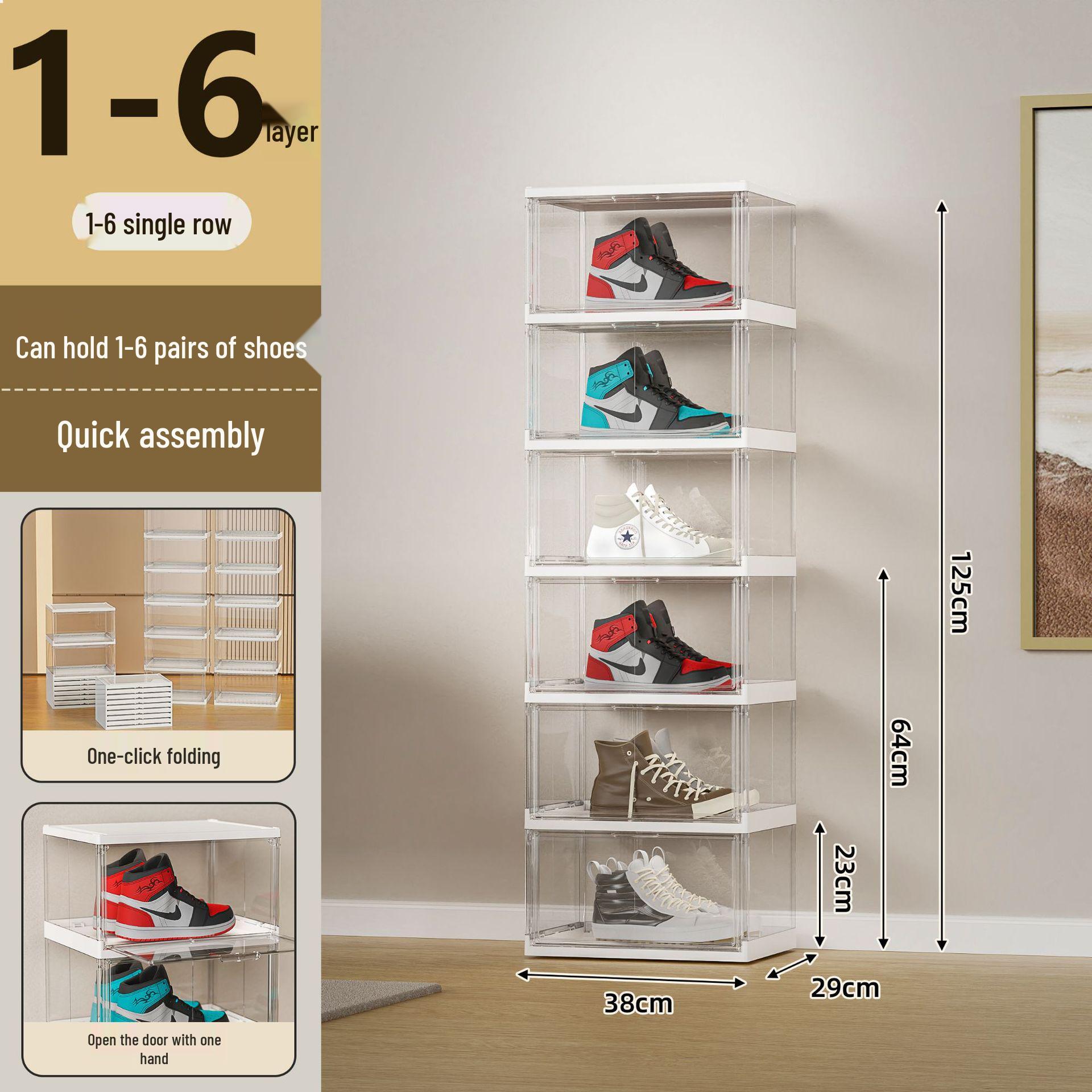 Прозрачный магнитный ящик для хранения обуви – Пыленепроницаемый шкаф-витрина с боковым открыванием для кроссовок Single Door 38cm Wide 1 Layer
Прозрачный магнитный ящик для хранения обуви – Пыленепроницаемый шкаф-витрина с боковым открыванием для кроссовок Single Door 38cm Wide 1 Layer