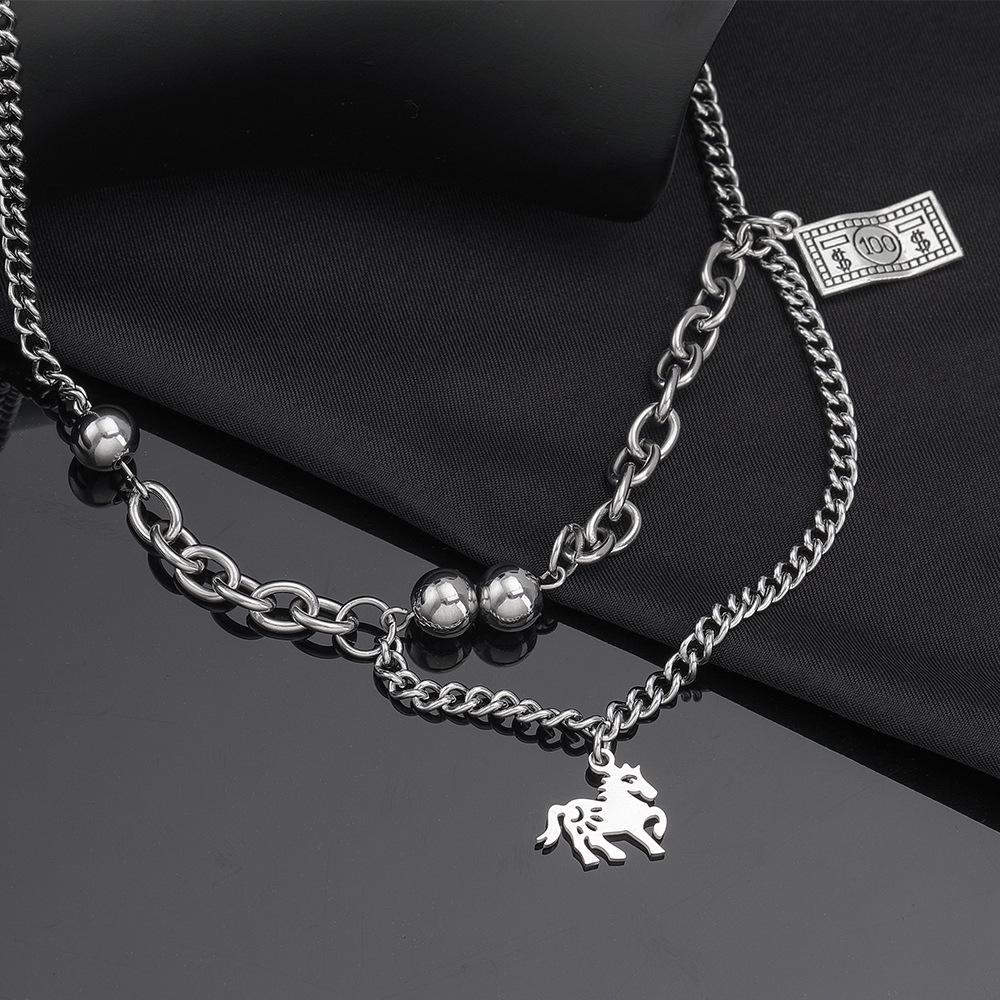 Unisex Titanium Steel Hip-hop Street Style Necklace - Trendy European & American Design
Unisex Titanium Steel Hip-hop Street Style Necklace - Trendy European & American Design