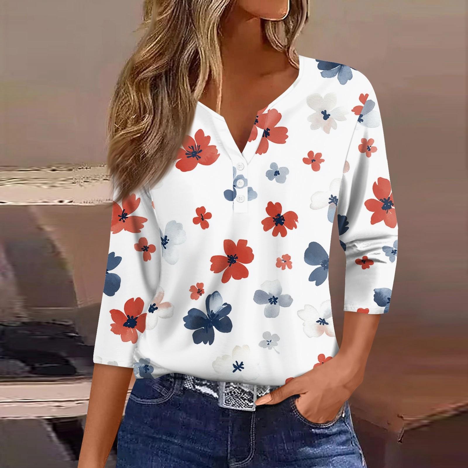 Жіноча футболка з принтом на ґудзиках, рукав 3/4, щоденна мода на вихідні, базовий V-подібний виріз, звичайний топ S червоний
Жіноча футболка з принтом на ґудзиках, рукав 3/4, щоденна мода на вихідні, базовий V-подібний виріз, звичайний топ S червоний