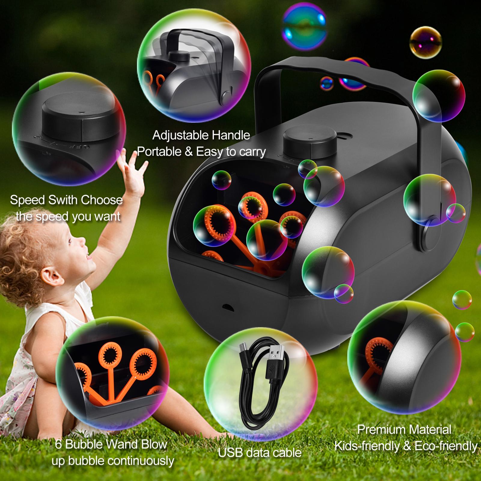 Bubble NaMachine Automatic Bubble Blower Portable Rechargble Bubble Maker 4800+ Bubbles Per Minute Bubbles for Kids Toddlers Parties Weddings Birthda
Bubble NaMachine Automatic Bubble Blower Portable Rechargble Bubble Maker 4800+ Bubbles Per Minute Bubbles for Kids Toddlers Parties Weddings Birthda