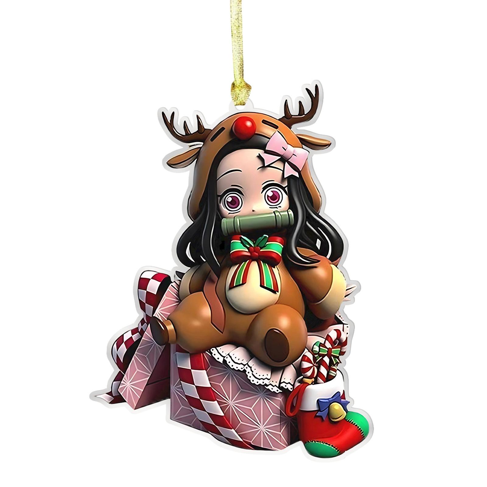 8cm Christmas Character Ornament, Festive Hanging Decoration With Antlers & Holiday Elements, Unique Gift For Christmas Tree, Home & Party Decor One Size
8cm Christmas Character Ornament, Festive Hanging Decoration With Antlers & Holiday Elements, Unique Gift For Christmas Tree, Home & Party Decor One Size