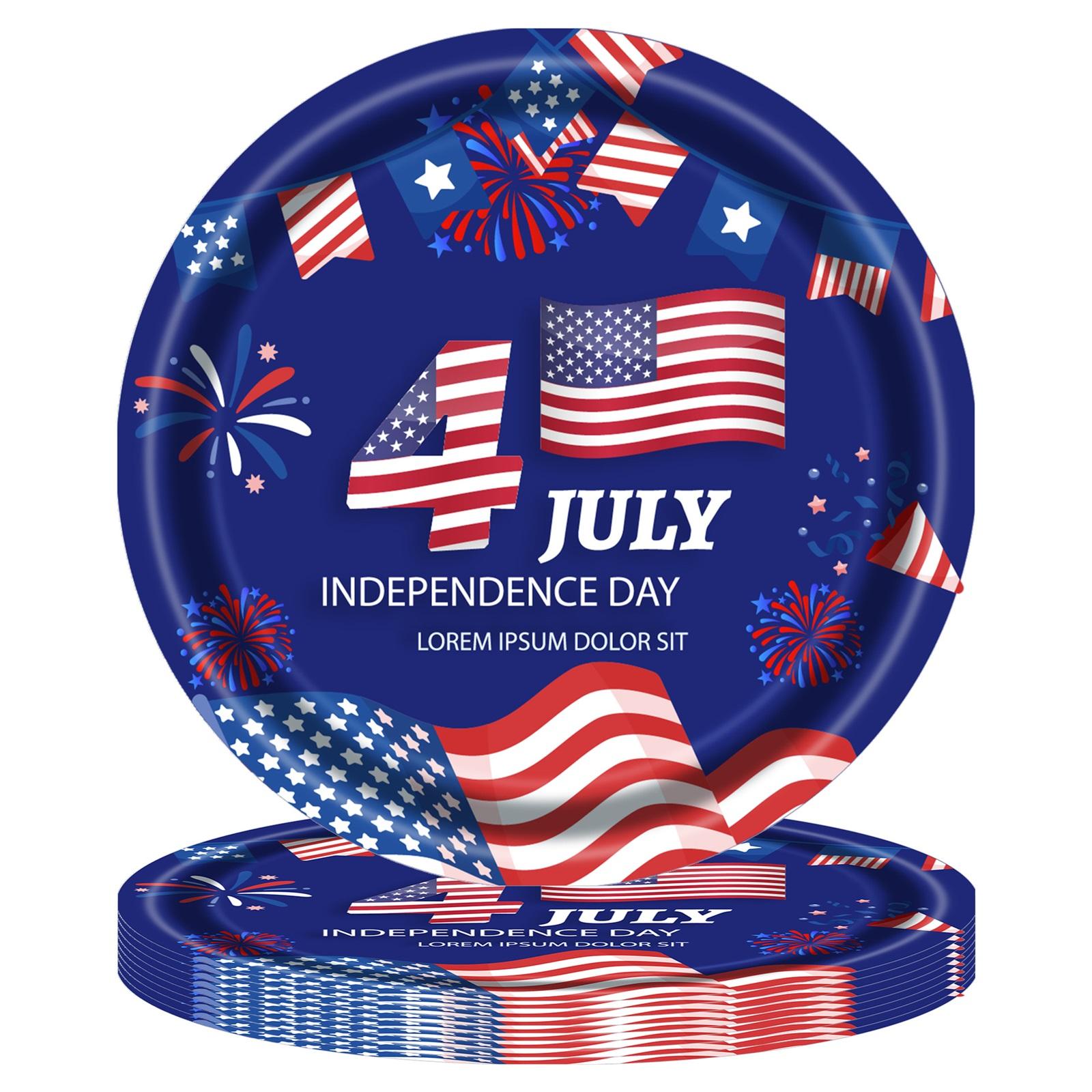 Patriotic Disposable Plates For Independence Day Party Supplies, Tableware For BBQ, Picnic, Memorial Day, Veterans Day
Patriotic Disposable Plates For Independence Day Party Supplies, Tableware For BBQ, Picnic, Memorial Day, Veterans Day