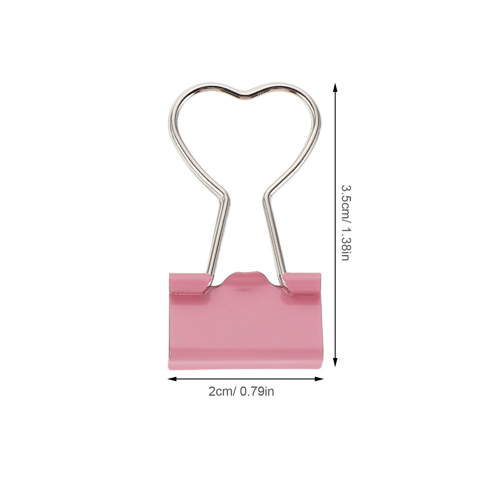 24pcs Heart-Shaped Metal Binder Clips Paper Clamps For Office School Home Stationery File Organization Long Tail Grip
24pcs Heart-Shaped Metal Binder Clips Paper Clamps For Office School Home Stationery File Organization Long Tail Grip