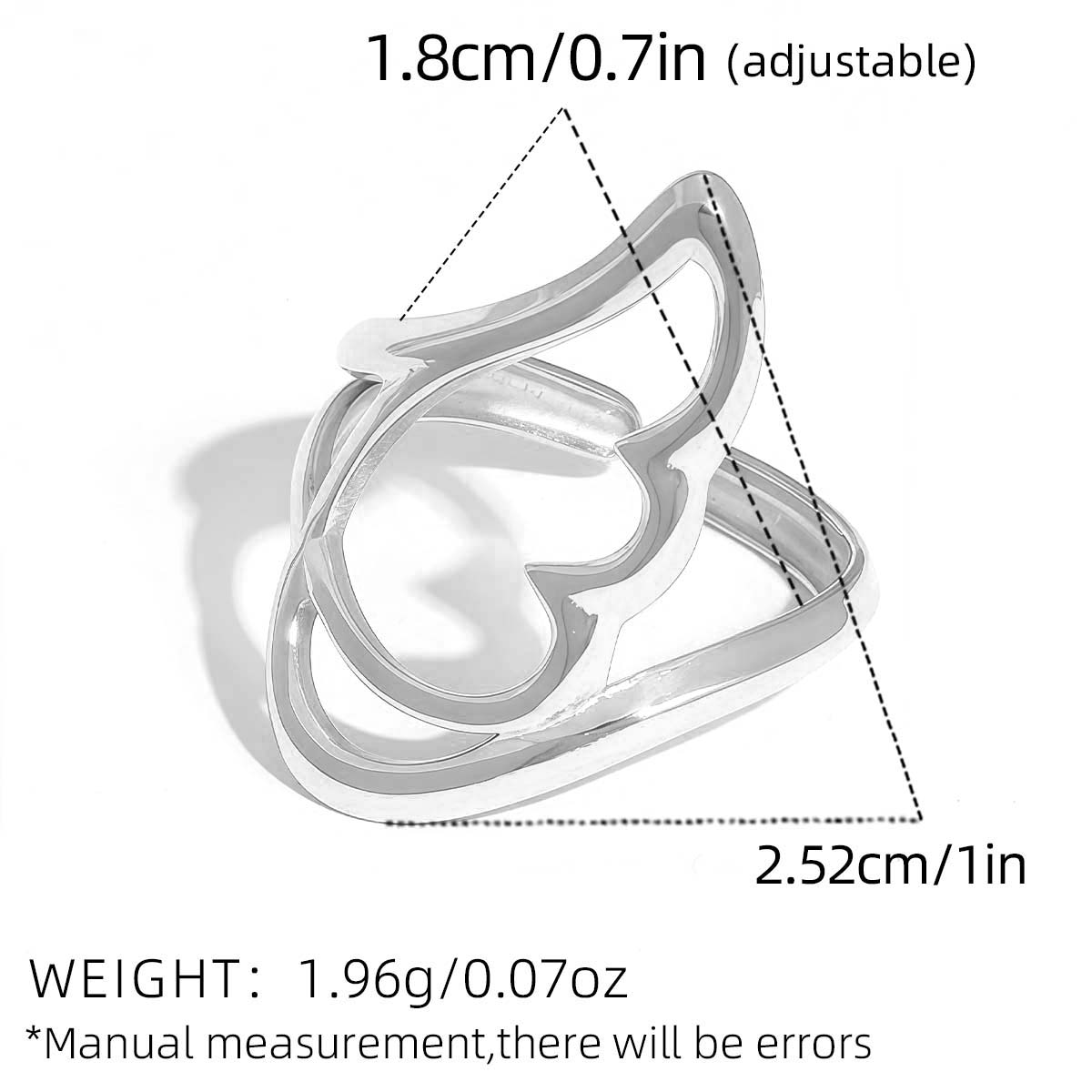 Uself New Design Stainless Steel Creative Geometric Hollow Open Ring Women Statement Metal Rust Resistant Minimalist Zircon Hol resizable
Uself New Design Stainless Steel Creative Geometric Hollow Open Ring Women Statement Metal Rust Resistant Minimalist Zircon Hol resizable