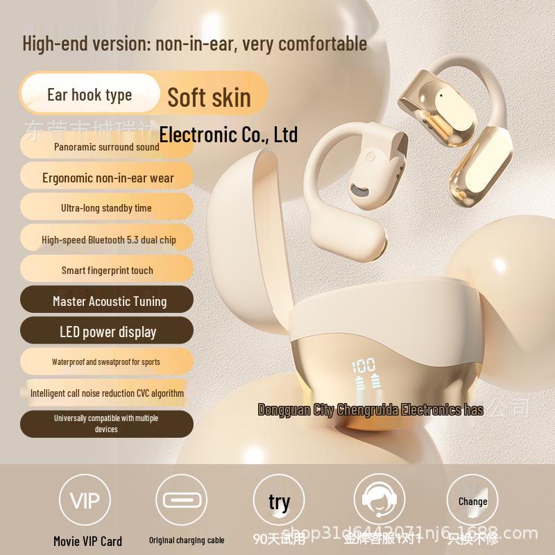 Bone Conduction Bluetooth Earbuds - Ear-hook Design, Long Battery, Noise Cancelling, Sports Ready, High Sound Quality, Trendy on TikTok
Bone Conduction Bluetooth Earbuds - Ear-hook Design, Long Battery, Noise Cancelling, Sports Ready, High Sound Quality, Trendy on TikTok