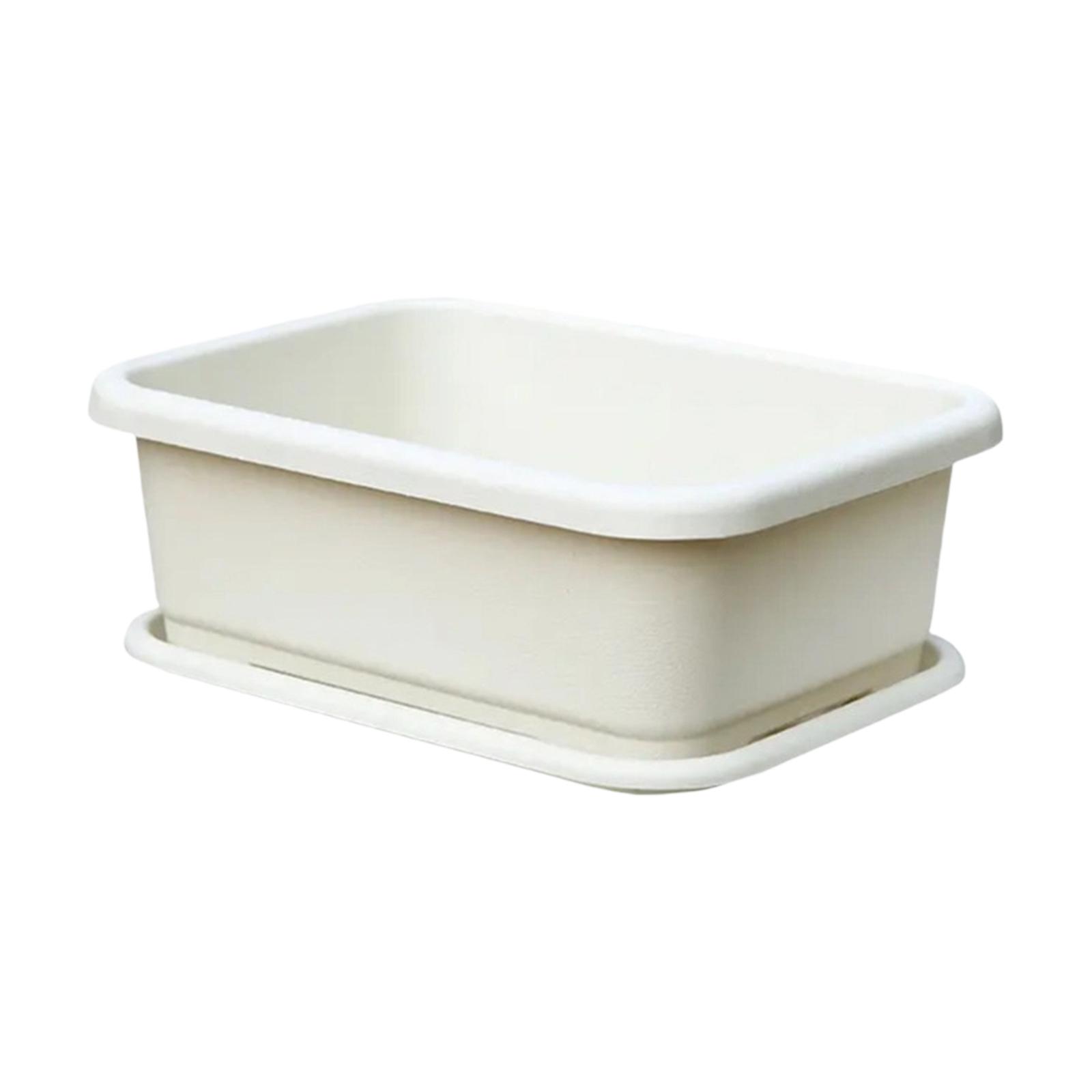 Rectangular Plastic Planter Box with Drainage Tray Suitable for Balcony Gardening and Small Vegetable Planting Durable and Lightweight Design One Size білий
Rectangular Plastic Planter Box with Drainage Tray Suitable for Balcony Gardening and Small Vegetable Planting Durable and Lightweight Design One Size білий