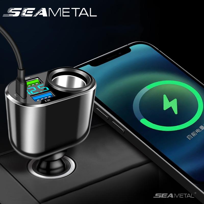 Автомобильное зарядное устройство SEAMETAL, четыре порта USB, адаптер для быстрой зарядки, порты QC3.0, PD, 66 Вт, для зарядки автомобильного телефона
Автомобильное зарядное устройство SEAMETAL, четыре порта USB, адаптер для быстрой зарядки, порты QC3.0, PD, 66 Вт, для зарядки автомобильного телефона