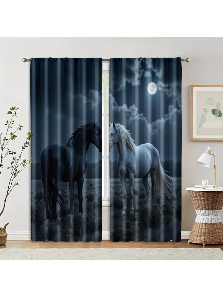 Curtain Set Horse Polyester Without Rod Festive Use Bedroom Living Room Office Home Cafe Decor Curtains Made Of Great Window Treatment W100*H70(CM)-Grommet top&1PCS
Curtain Set Horse Polyester Without Rod Festive Use Bedroom Living Room Office Home Cafe Decor Curtains Made Of Great Window Treatment W100*H70(CM)-Grommet top&1PCS