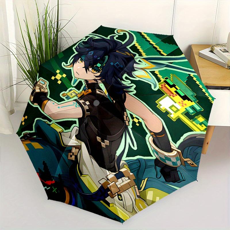 Saurian Hunter Pixel Art Automatic Folding Umbrella 8 Ribs Lightweight Design, Durable Iron Frame, Compact and Portable, Ideal Birthda
Saurian Hunter Pixel Art Automatic Folding Umbrella 8 Ribs Lightweight Design, Durable Iron Frame, Compact and Portable, Ideal Birthda