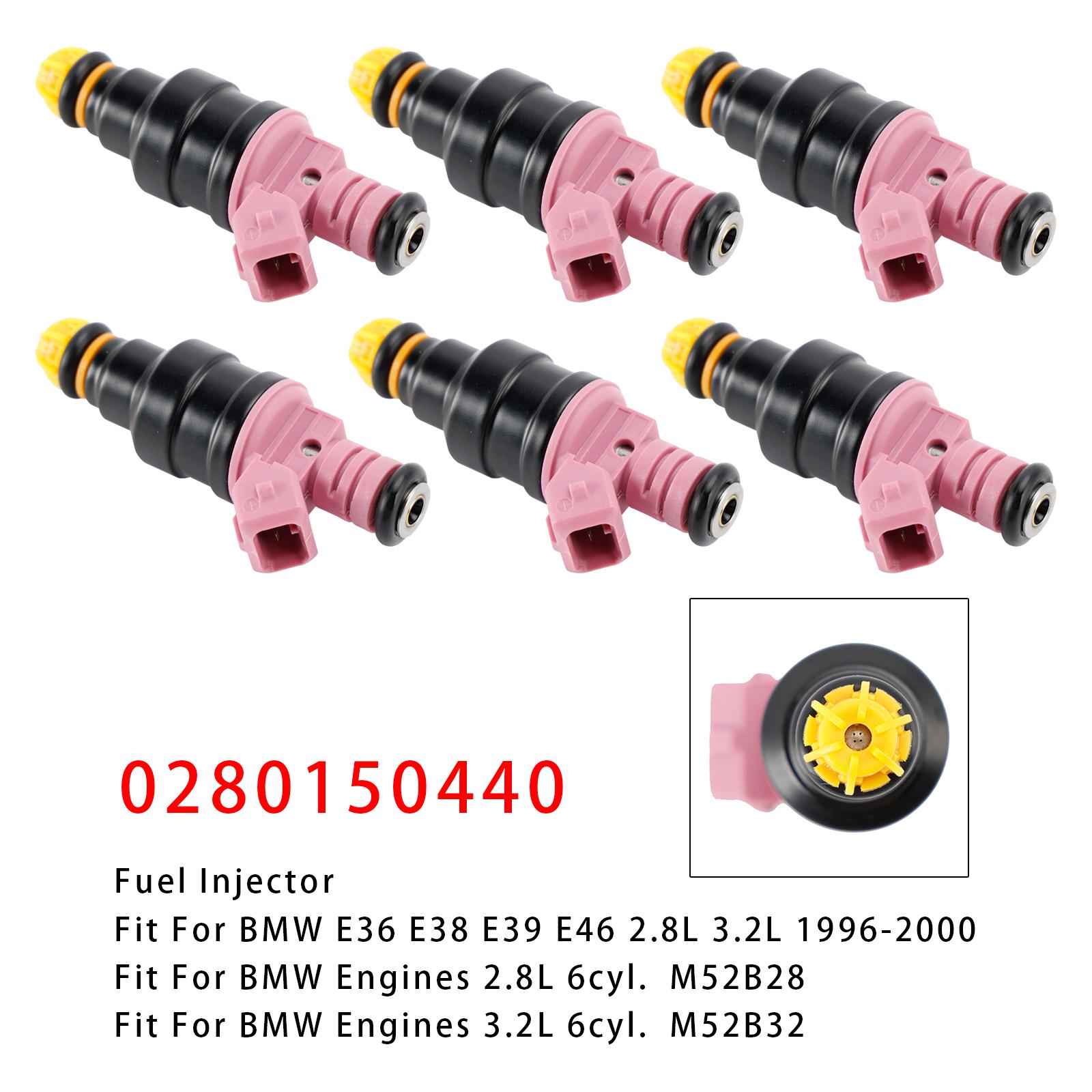 6Pcs Fuel Injector For BMW E36 328i M3 E39 Z3 1996-2000 2.8L 3.2L 0280150440
6Pcs Fuel Injector For BMW E36 328i M3 E39 Z3 1996-2000 2.8L 3.2L 0280150440