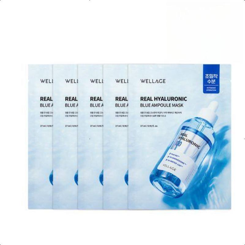 WELLAGE Real Hyaluronic Blue Ampoule Face Mask 5ea,For Sensitive Skin 5pcs
WELLAGE Real Hyaluronic Blue Ampoule Face Mask 5ea,For Sensitive Skin 5pcs