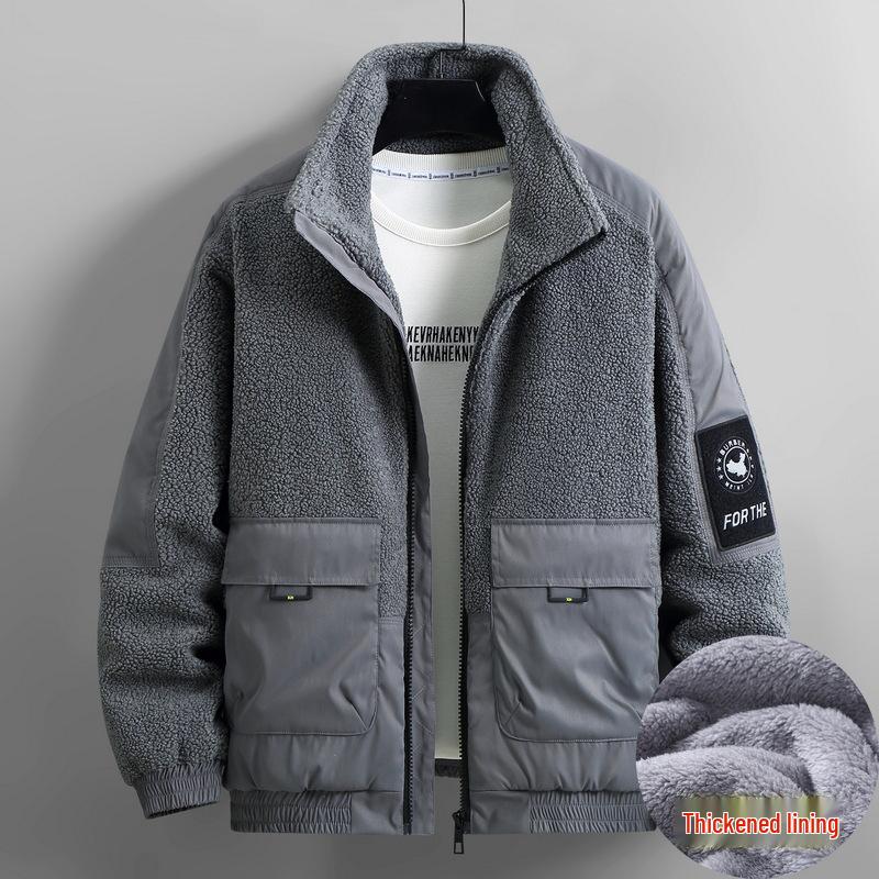 2025 Plus Size Men s Plush Patchwork Stand Collar Jacket – Extra Large & Trendy 6XL (180-200 jin)
2025 Plus Size Men s Plush Patchwork Stand Collar Jacket – Extra Large & Trendy 6XL (180-200 jin)