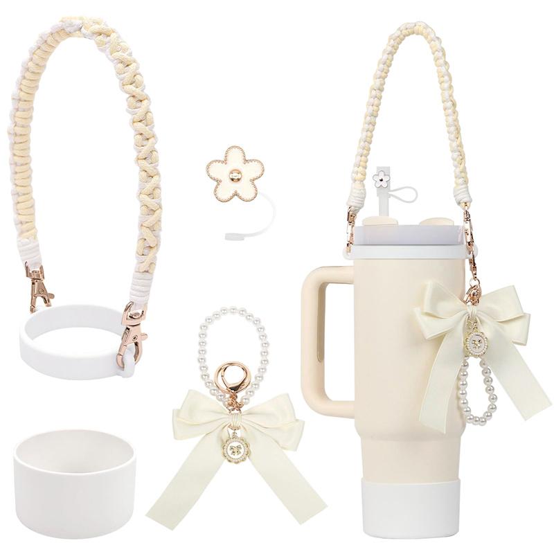 Брелок-цепочка с бабочкой и жемчугом, силиконовый чехол для чашки с подвесной веревкой, аксессуары для кубка Стэнли, соломенная шапочка с цветком
Брелок-цепочка с бабочкой и жемчугом, силиконовый чехол для чашки с подвесной веревкой, аксессуары для кубка Стэнли, соломенная шапочка с цветком