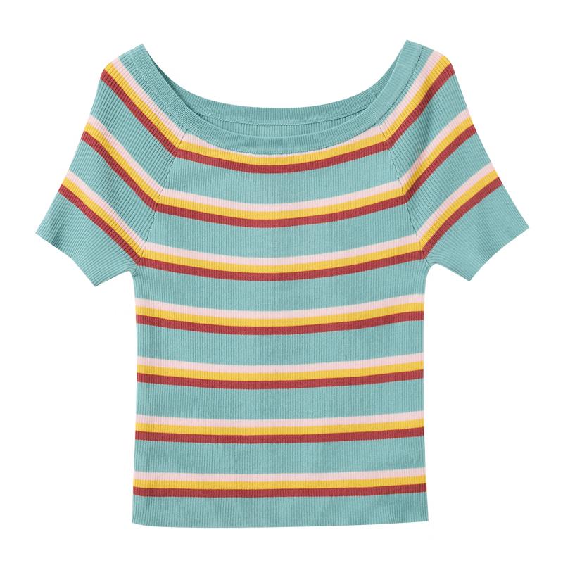 Sancai Women s Lyocell Striped Short Sleeve Knit Top S
Sancai Women s Lyocell Striped Short Sleeve Knit Top S