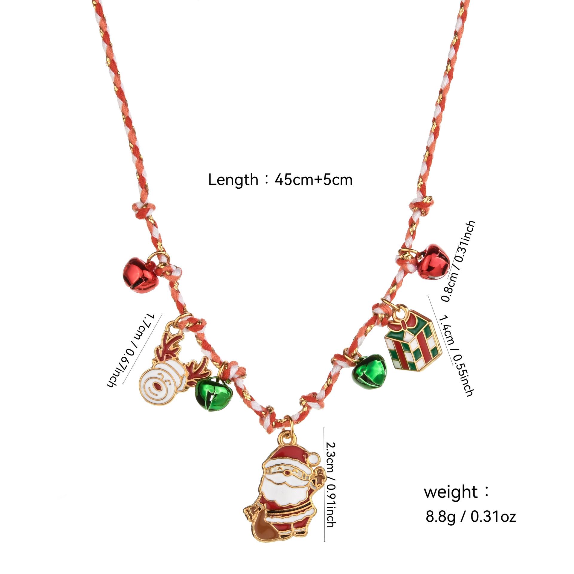 Рождественская серия Ожерелье из нержавеющей стали с дизайном елки, носков и колокольчиков
Рождественская серия Ожерелье из нержавеющей стали с дизайном елки, носков и колокольчиков