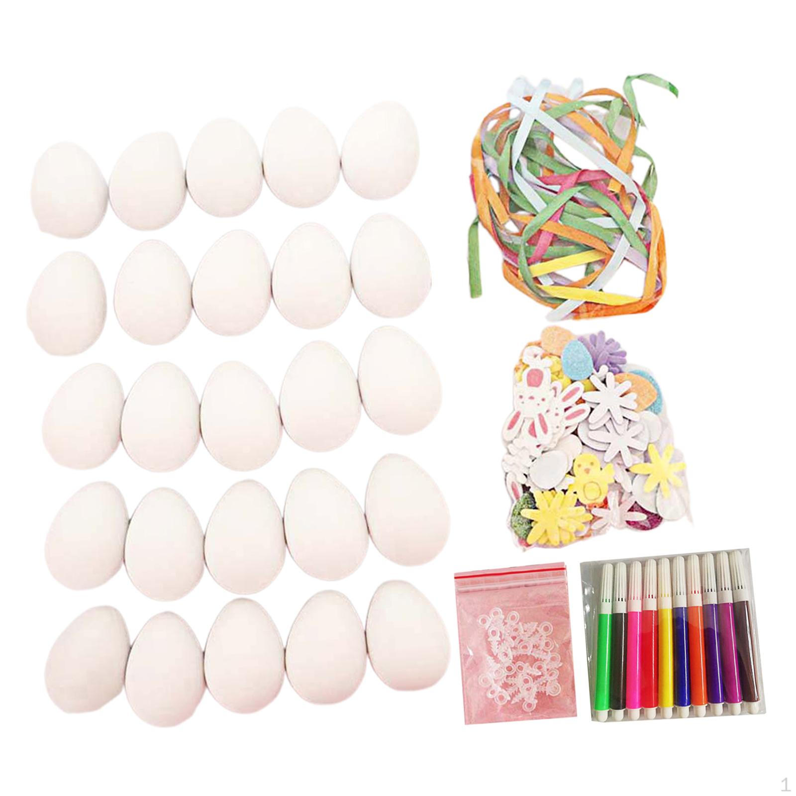 25 Pieces Easter Egg DIY Kit Crafting Supplies Artificial Eggs with Hanging Rings Ribbons for
25 Pieces Easter Egg DIY Kit Crafting Supplies Artificial Eggs with Hanging Rings Ribbons for
