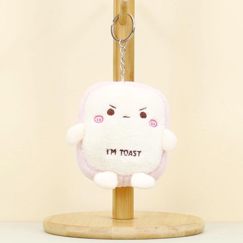Adorable Plush Toast Keychain Soft Bread Shaped Bag Charm For Couples 12cm Pink Frown Eyes
Adorable Plush Toast Keychain Soft Bread Shaped Bag Charm For Couples 12cm Pink Frown Eyes