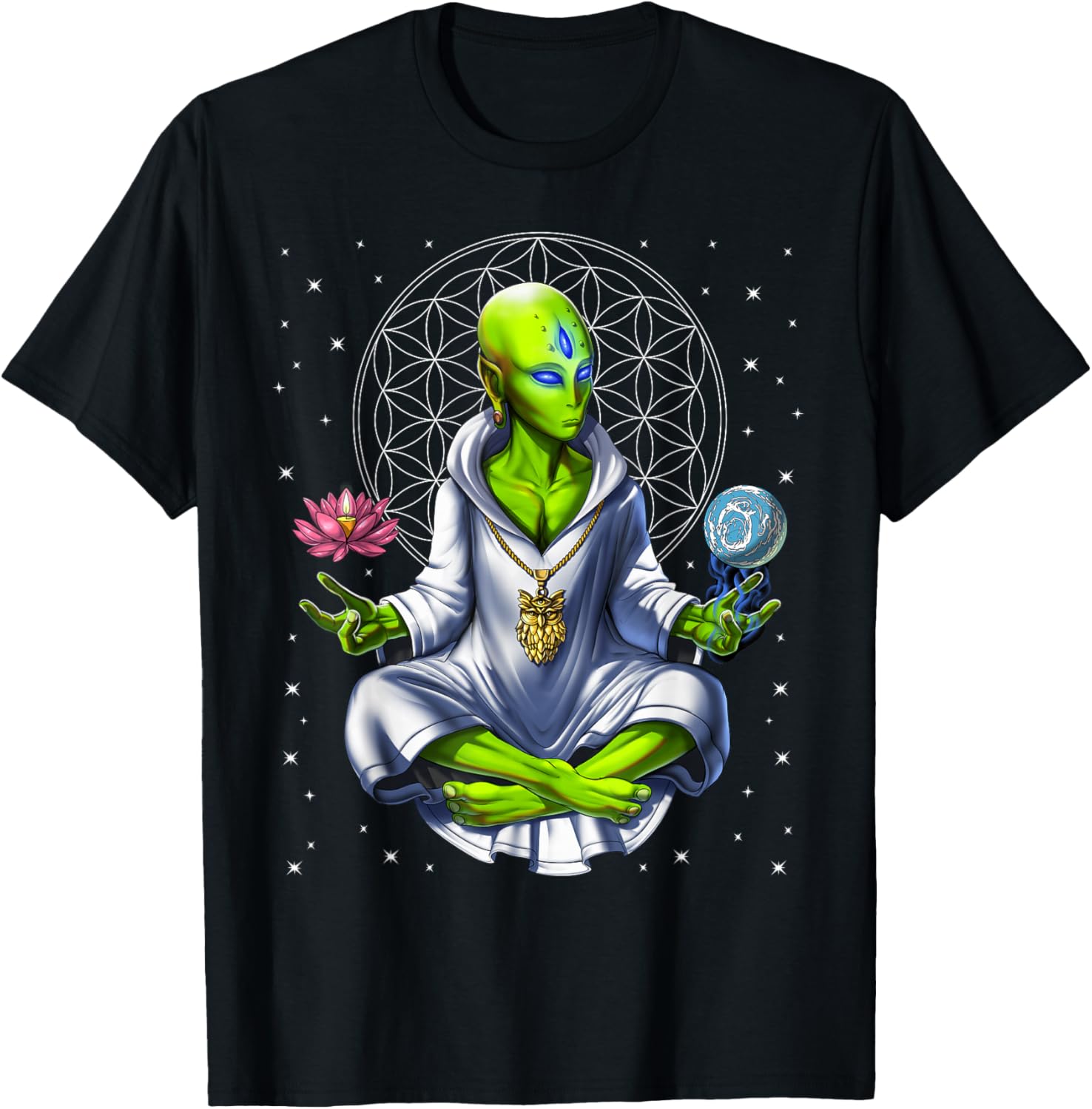 Alien Meditation Zen Spiritual Sacred Geometry Graphic Tee Men Casual Cotton Short Sleeve T-Shirt 4XL
Alien Meditation Zen Spiritual Sacred Geometry Graphic Tee Men Casual Cotton Short Sleeve T-Shirt 4XL