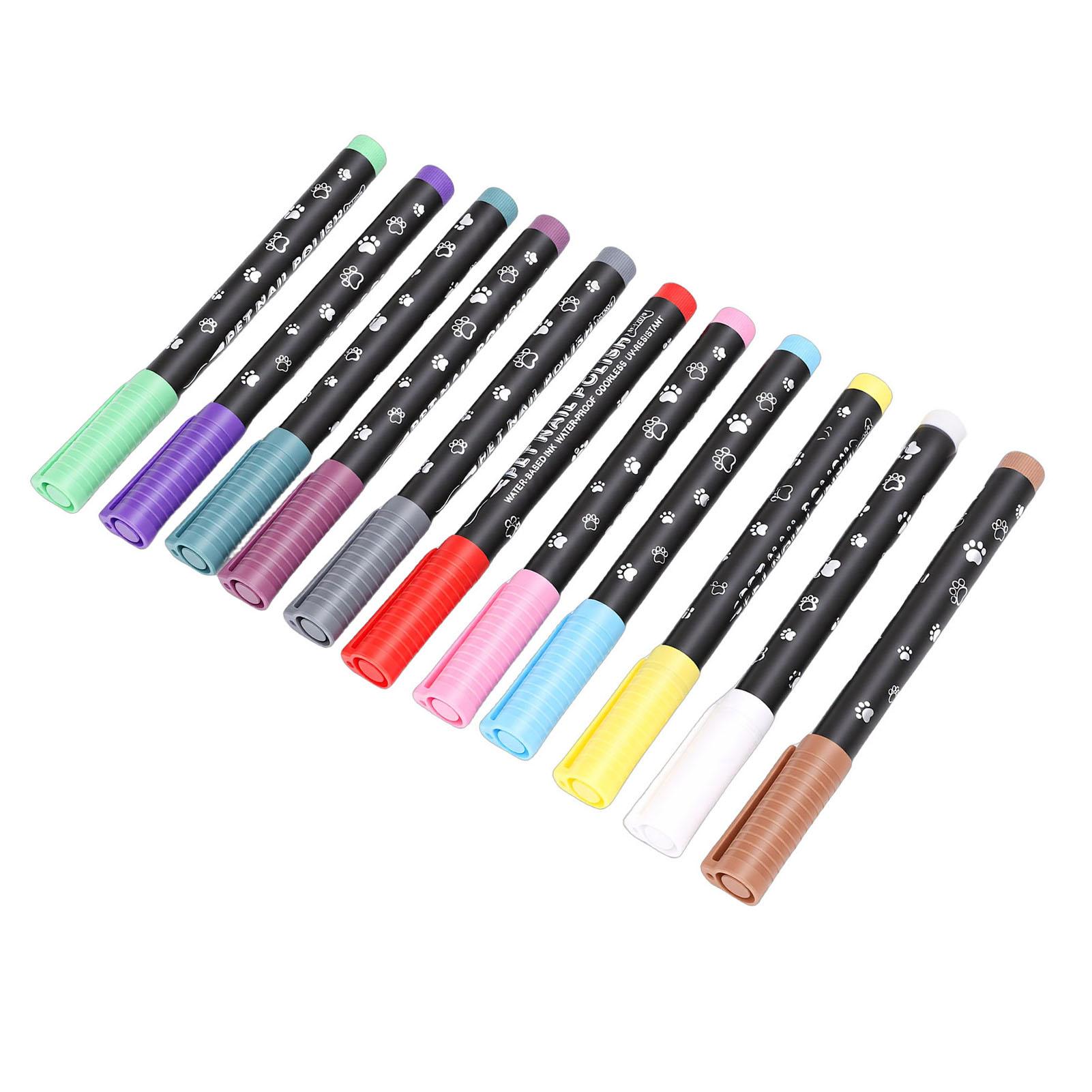 12 Colors Pet Nail Art Pen Quick Dry 1mm Soft Tip Pet Nail Polish Marker for All Dog Sizes
12 Colors Pet Nail Art Pen Quick Dry 1mm Soft Tip Pet Nail Polish Marker for All Dog Sizes