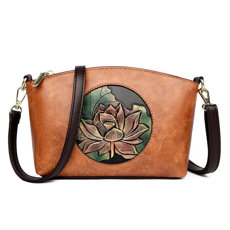 Women s Retro PU Leather Crossbody Bag with Hand-Painted Lotus Embossed Design | Small Shoulder Purse for Daily Use
Women s Retro PU Leather Crossbody Bag with Hand-Painted Lotus Embossed Design | Small Shoulder Purse for Daily Use