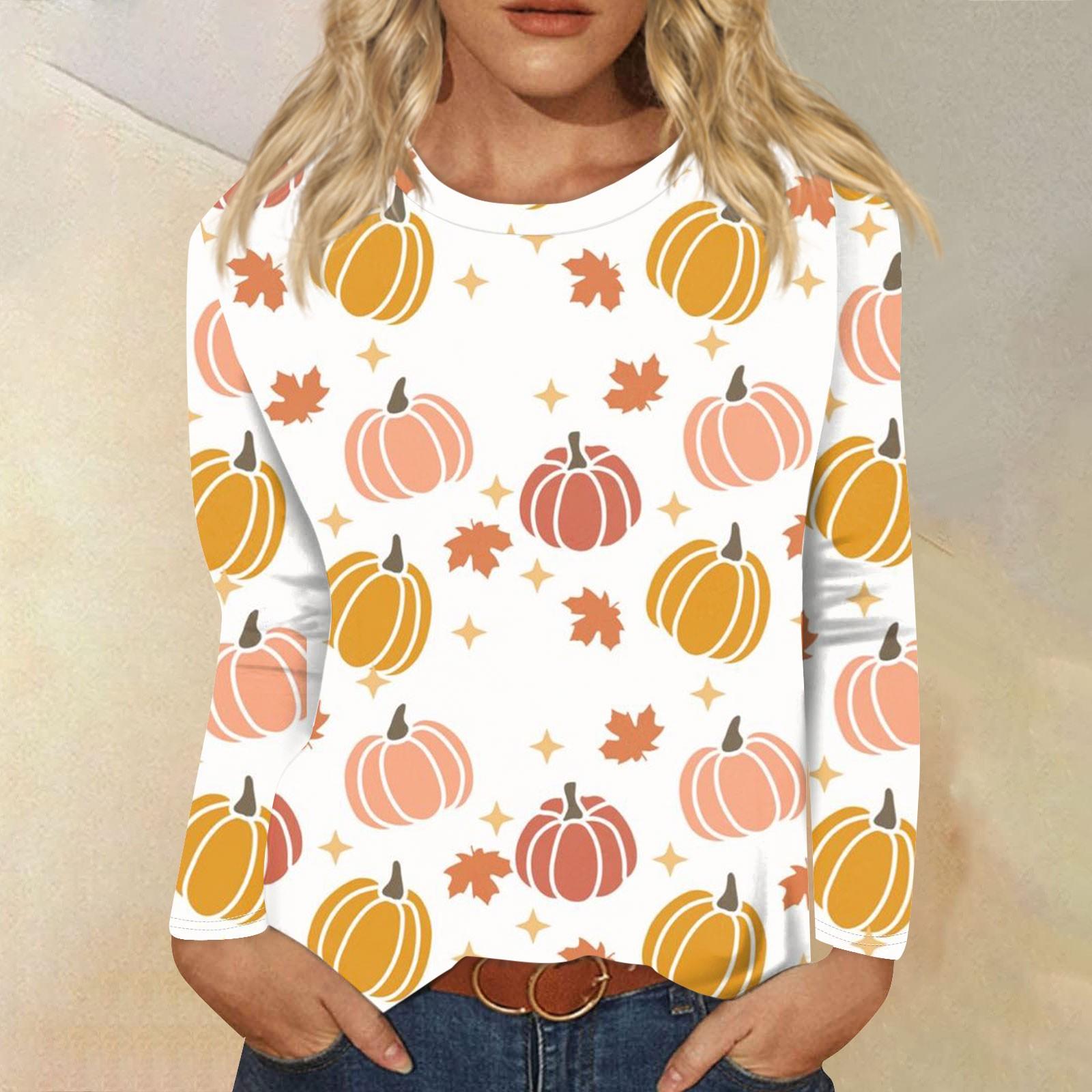 Женская мода повседневная с длинным рукавом и принтом в честь Дня благодарения с круглым вырезом свободный топ S жёлтый
Женская мода повседневная с длинным рукавом и принтом в честь Дня благодарения с круглым вырезом свободный топ S жёлтый