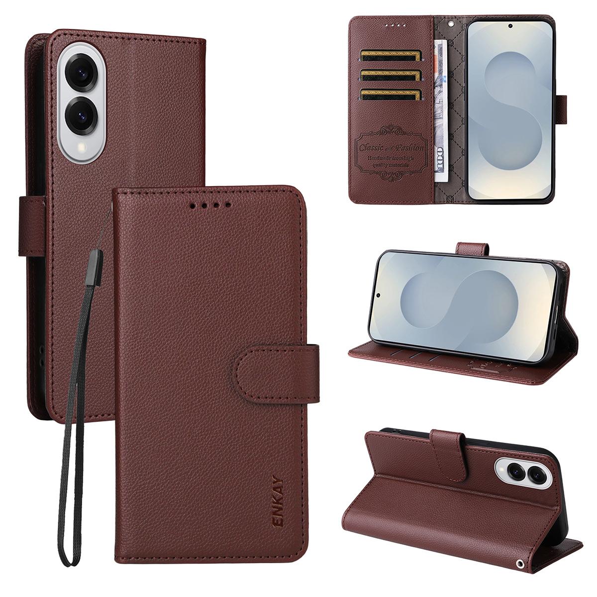 For Samsung Galaxy S25 Edge Wallet Case with Strap RFID Blocking Leather Stand Phone Cover Brown
For Samsung Galaxy S25 Edge Wallet Case with Strap RFID Blocking Leather Stand Phone Cover Brown