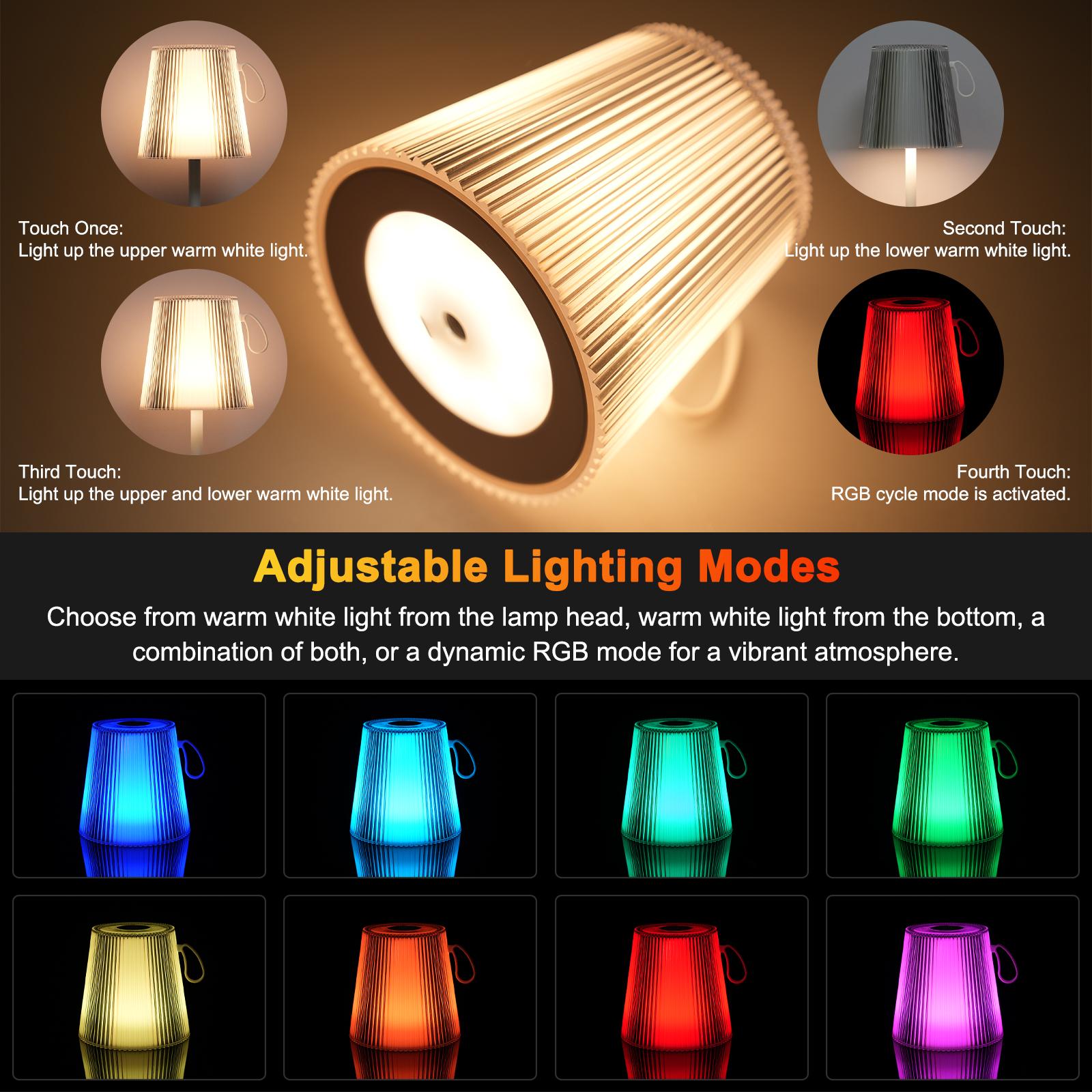 RGB LED Table Lamp Modern Desk Lamp with Touch Control Dimmable Warm White Night Light RGB Color Changing Atmosphere
RGB LED Table Lamp Modern Desk Lamp with Touch Control Dimmable Warm White Night Light RGB Color Changing Atmosphere
