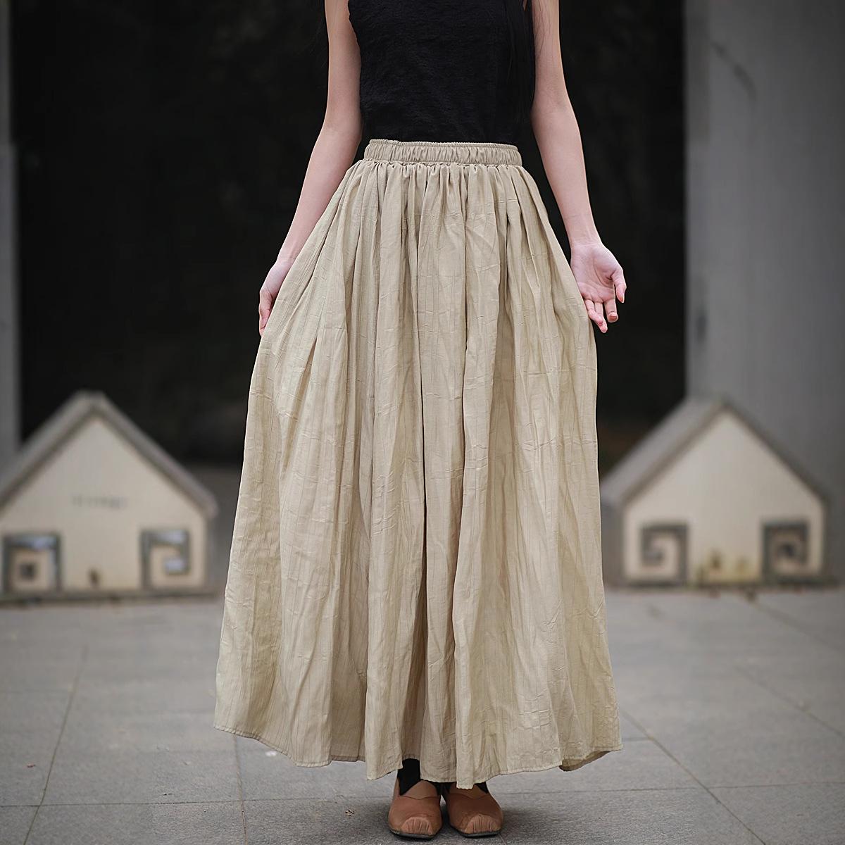 Johnature Women Vintage Skirts Elastic Waist Summer Solid Color Cloths Casual Soft Skirts For Women M
Johnature Women Vintage Skirts Elastic Waist Summer Solid Color Cloths Casual Soft Skirts For Women M