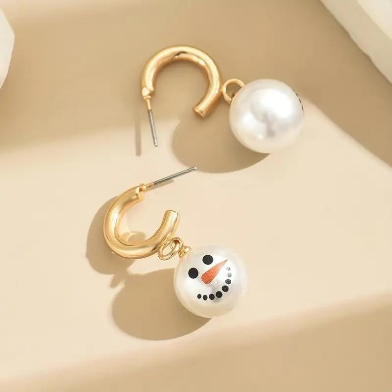 Cute Cartoon Christmas Snowman Earrings Drop Dangle Decoration Costumes Zircon Women Girls Gift
Cute Cartoon Christmas Snowman Earrings Drop Dangle Decoration Costumes Zircon Women Girls Gift