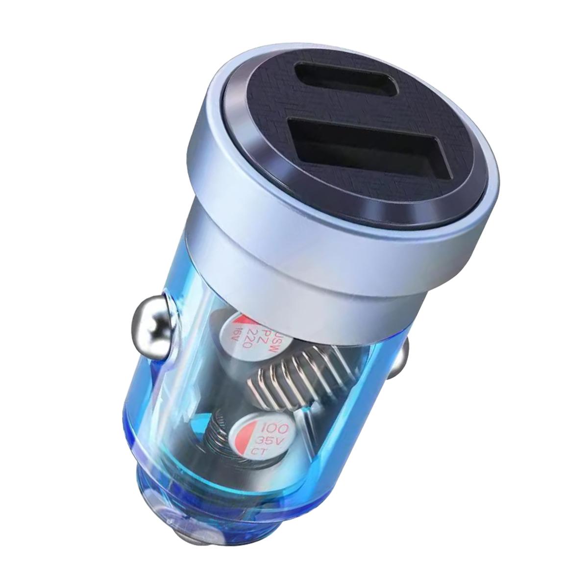 Автомобильное зарядное устройство с двумя USB-портами 12-24 В PD30W %2B QC18W, быстрая зарядка, портативное мини-стильный прозрачный корпус
Автомобильное зарядное устройство с двумя USB-портами 12-24 В PD30W %2B QC18W, быстрая зарядка, портативное мини-стильный прозрачный корпус