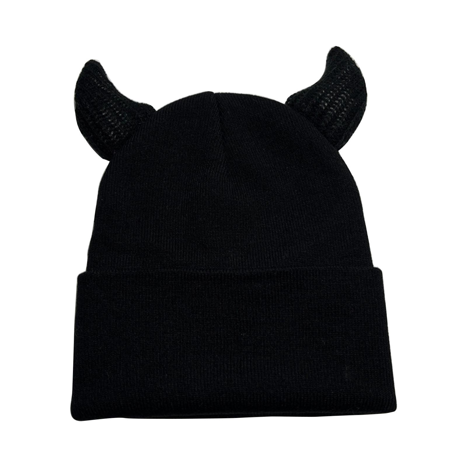 Horn Devil Hat Women Halloween Knitted Colorful Picture Props Y2K-GIRL Hat with Crocheted Angel Horn чёрный
Horn Devil Hat Women Halloween Knitted Colorful Picture Props Y2K-GIRL Hat with Crocheted Angel Horn чёрный