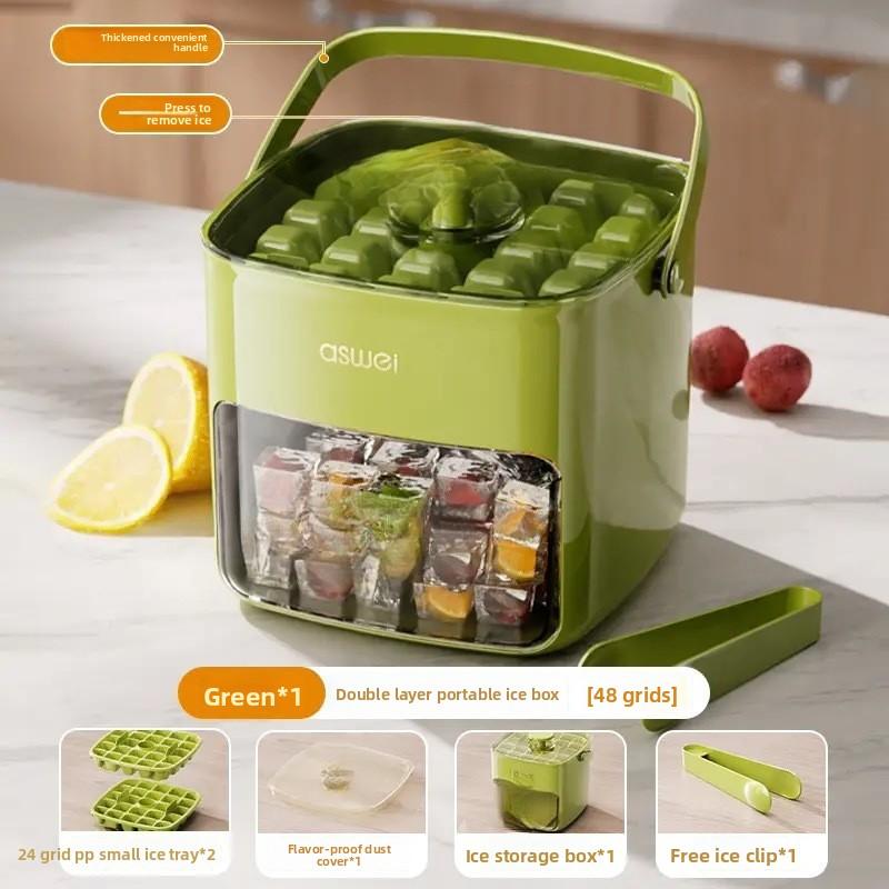 Харчовий лоток для кубиків льоду Великої місткості Двошаровий 48 осередків Силіконові форми для легкого виймання льоду Ідеально підходить для кухонного зберігання Food grade pet material
Харчовий лоток для кубиків льоду Великої місткості Двошаровий 48 осередків Силіконові форми для легкого виймання льоду Ідеально підходить для кухонного зберігання Food grade pet material