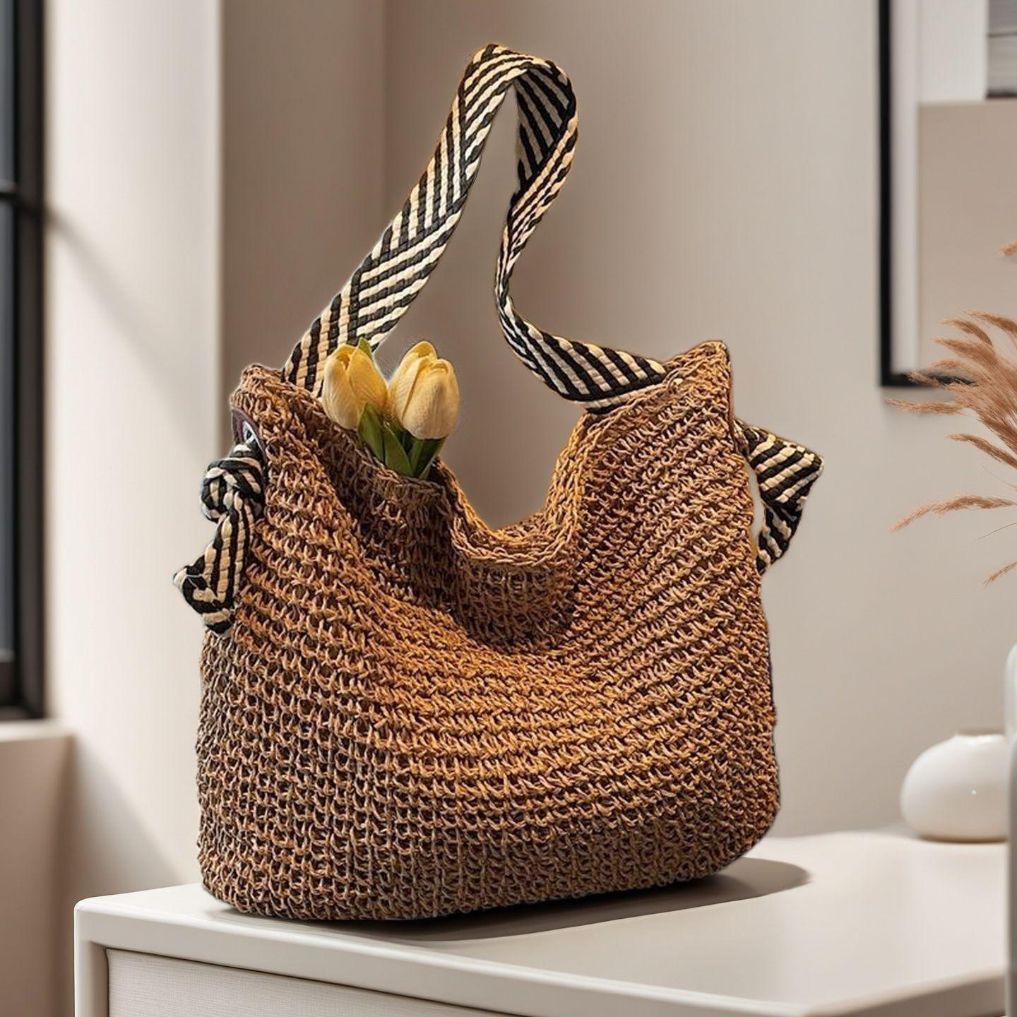 Vacati Style Grass Woven Bag Women 2026 New Style Popular One Shoulder Bags Summer Large Capacity Leisure Beach Handbags (30cm<Max Length<50cm)
Vacati Style Grass Woven Bag Women 2026 New Style Popular One Shoulder Bags Summer Large Capacity Leisure Beach Handbags (30cm<Max Length<50cm)