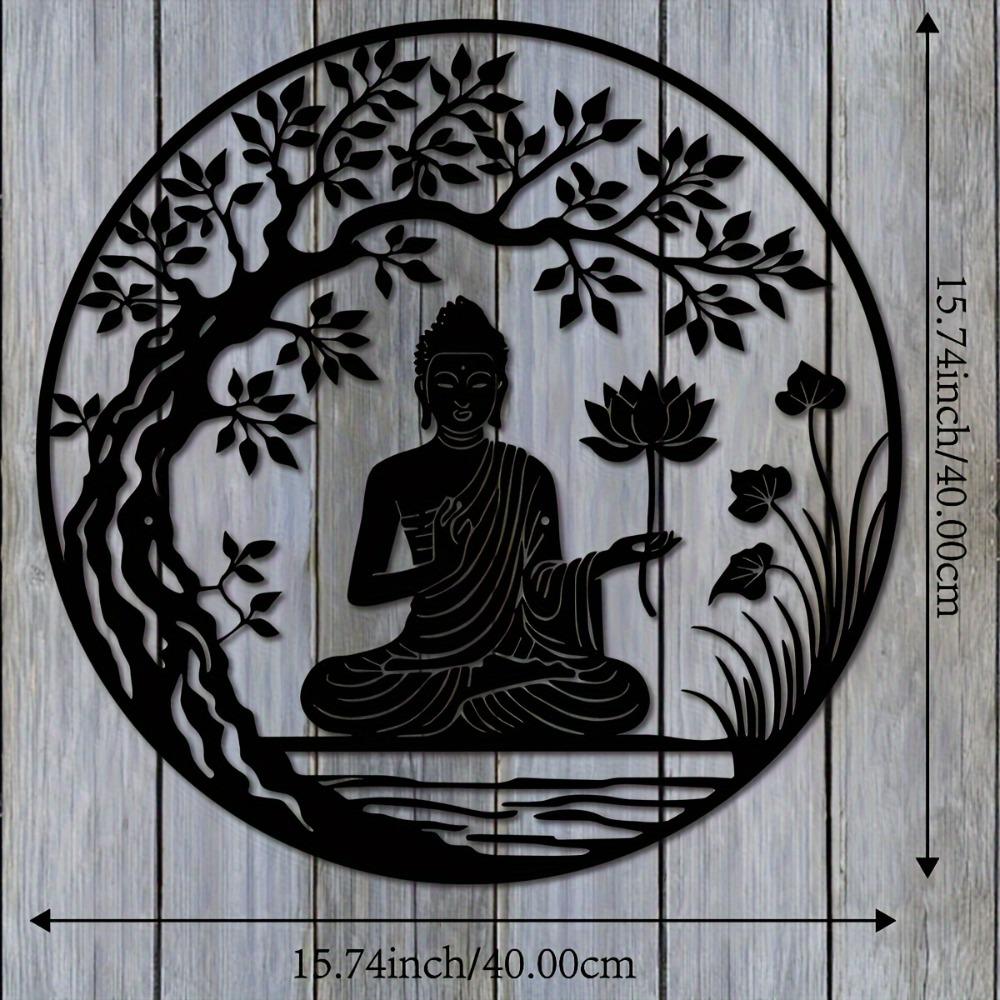 Metal Buddha Wall Art Lotus Tree Flower Motifs, Serene Meditation Zen Decor for Home Indoor Outdoor Wedding Housewarming, No Electricity Needed 16in
Metal Buddha Wall Art Lotus Tree Flower Motifs, Serene Meditation Zen Decor for Home Indoor Outdoor Wedding Housewarming, No Electricity Needed 16in