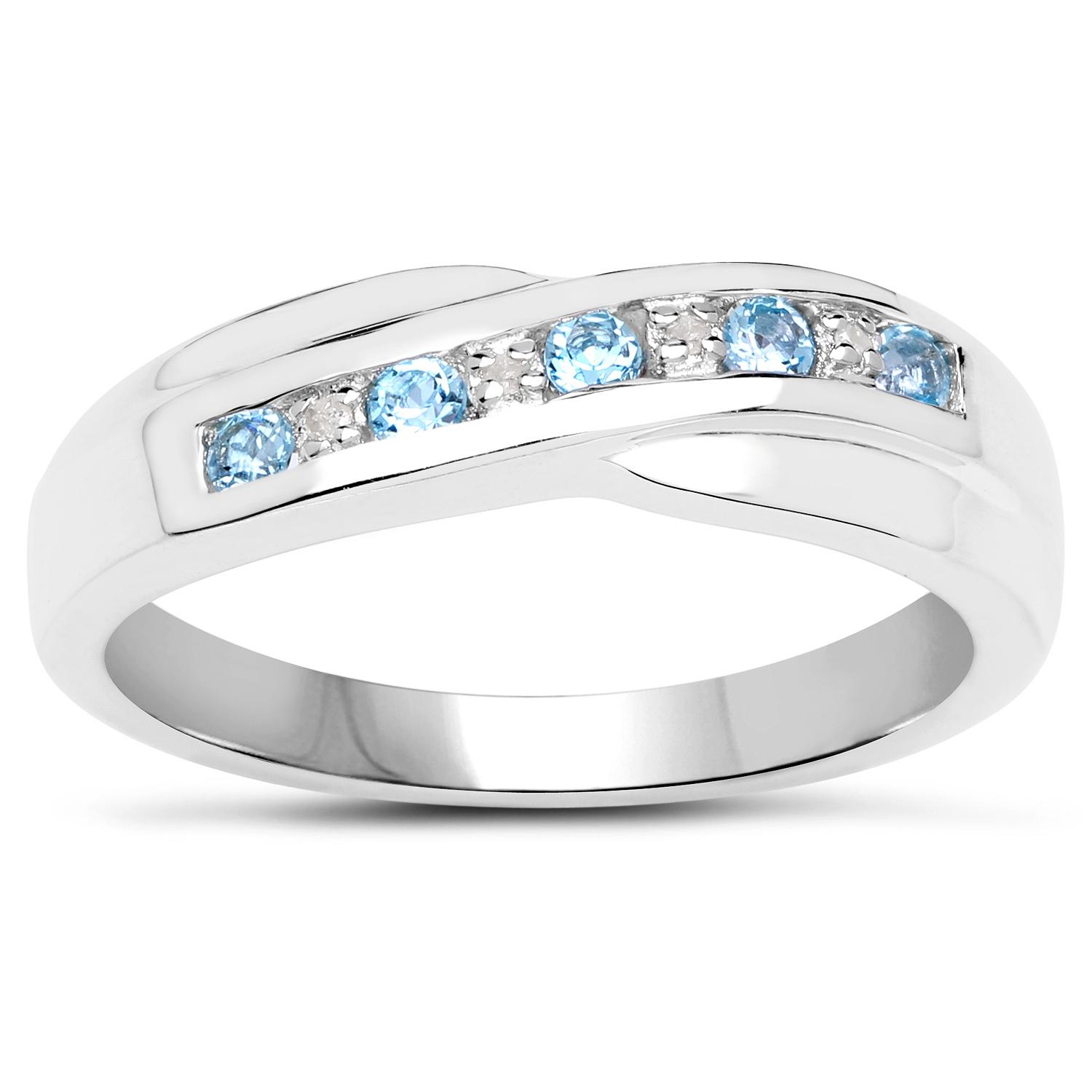 925 Sterling Silver Rhodium Ring Swiss Blue Topaz African Amethyst Blue Sapphire with White Diamond Accent Elegant Women Jewelry All Size Available синій
925 Sterling Silver Rhodium Ring Swiss Blue Topaz African Amethyst Blue Sapphire with White Diamond Accent Elegant Women Jewelry All Size Available синій