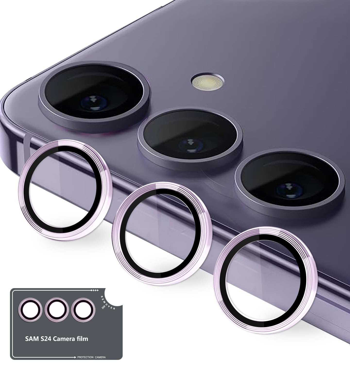 Kakuki для Galaxy S24 пленка для камеры Galaxy S24 защитная пленка для камеры тонкое закаленное стекло противоударная защита от передержки алюминиевый сплав крышка для камеры фиолетовый
Kakuki для Galaxy S24 пленка для камеры Galaxy S24 защитная пленка для камеры тонкое закаленное стекло противоударная защита от передержки алюминиевый сплав крышка для камеры фиолетовый