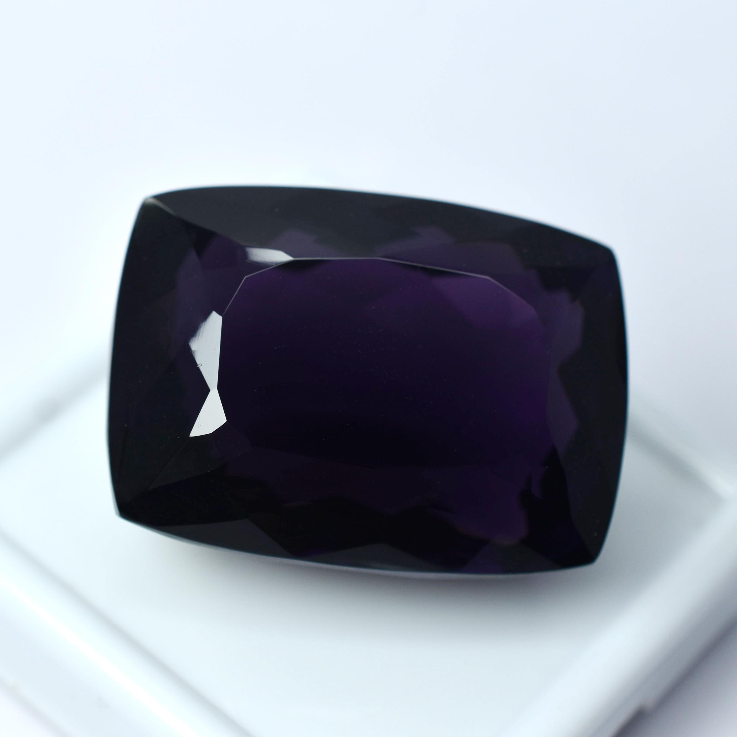 Extremely Genuine 92.35 Ct CERTIFIED Natural Purple amethyst Cushion CUT Gems am-17 
Extremely Genuine 92.35 Ct CERTIFIED Natural Purple amethyst Cushion CUT Gems am-17