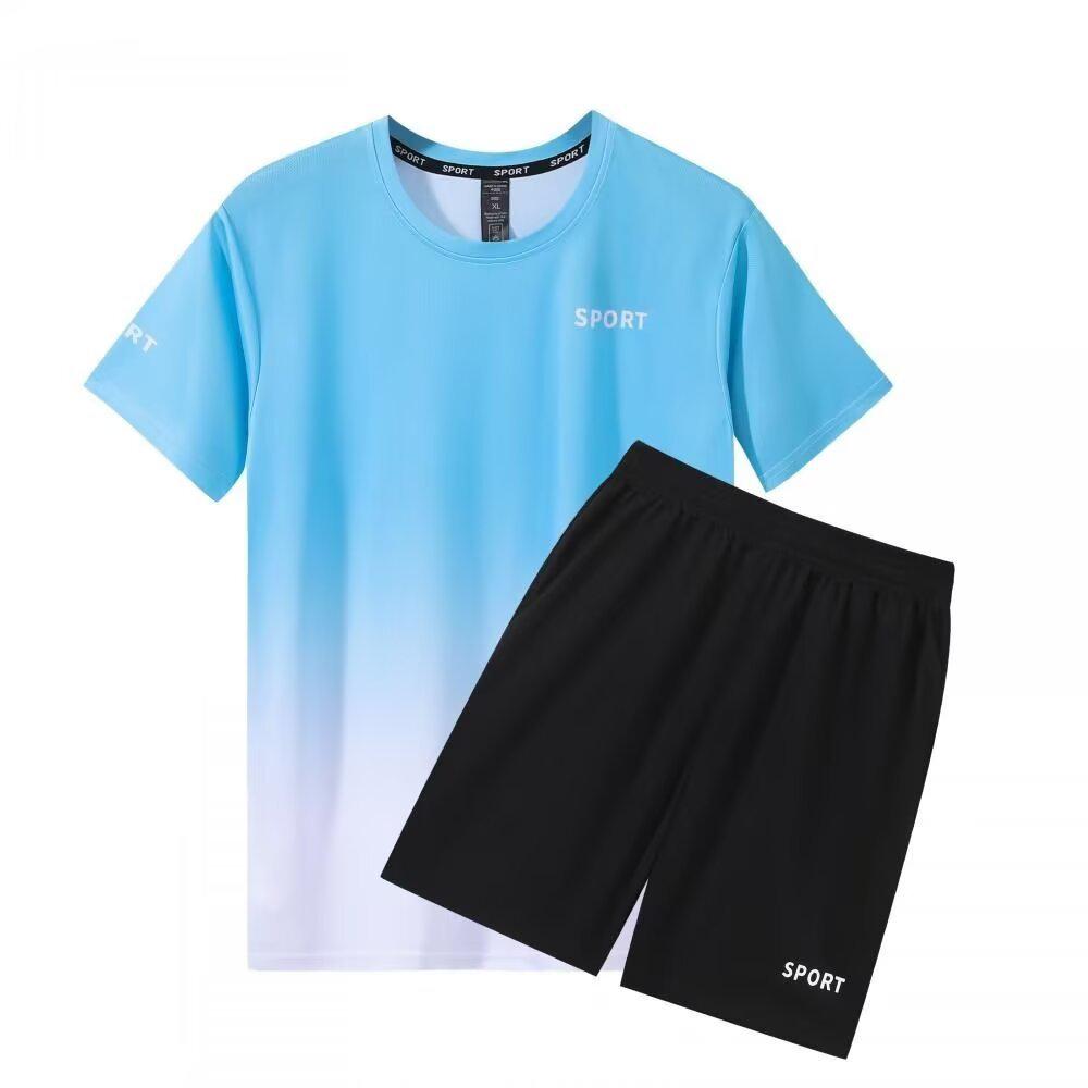 Gradient Quick-Dry Sports Set: Summer T-Shirt & Shorts for Running & Tennis XL
Gradient Quick-Dry Sports Set: Summer T-Shirt & Shorts for Running & Tennis XL