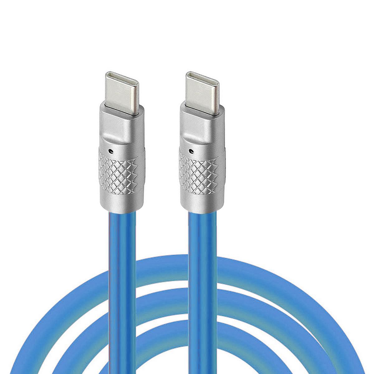 UC-003-0R-2.0M for iPhone 15 Series 2m USB Type C to USB-C 120W Fast Charge Cord Ultra Soft Liquid Silicone Data Cable Blue
UC-003-0R-2.0M for iPhone 15 Series 2m USB Type C to USB-C 120W Fast Charge Cord Ultra Soft Liquid Silicone Data Cable Blue