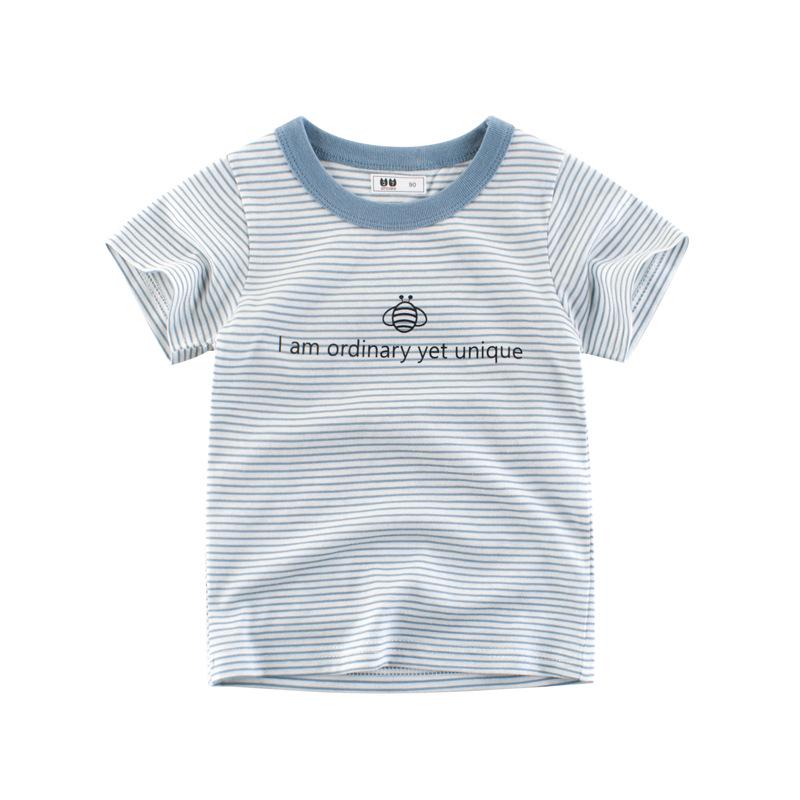 Children s clothing new summer children s short-sleeved T-shirt striped crew neck top, children s clothes 140cm
Children s clothing new summer children s short-sleeved T-shirt striped crew neck top, children s clothes 140cm