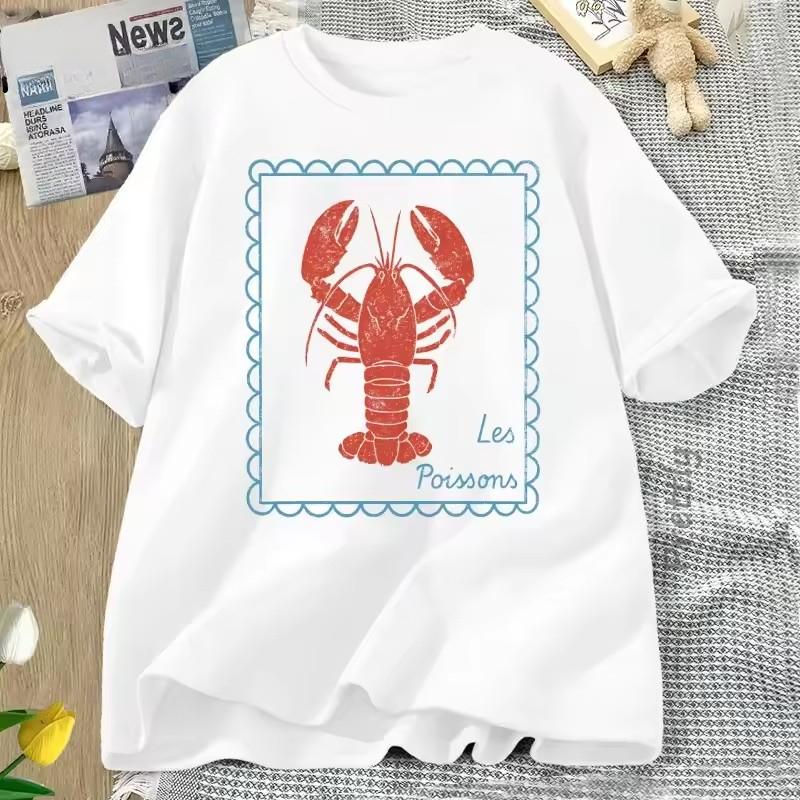 Lobster T-Shirt French Coastal Tee Shirt Men Women Summer Cotton Short Sleeve T Shirt Oversized Round Neck Tshirt Oversized S білий
Lobster T-Shirt French Coastal Tee Shirt Men Women Summer Cotton Short Sleeve T Shirt Oversized Round Neck Tshirt Oversized S білий