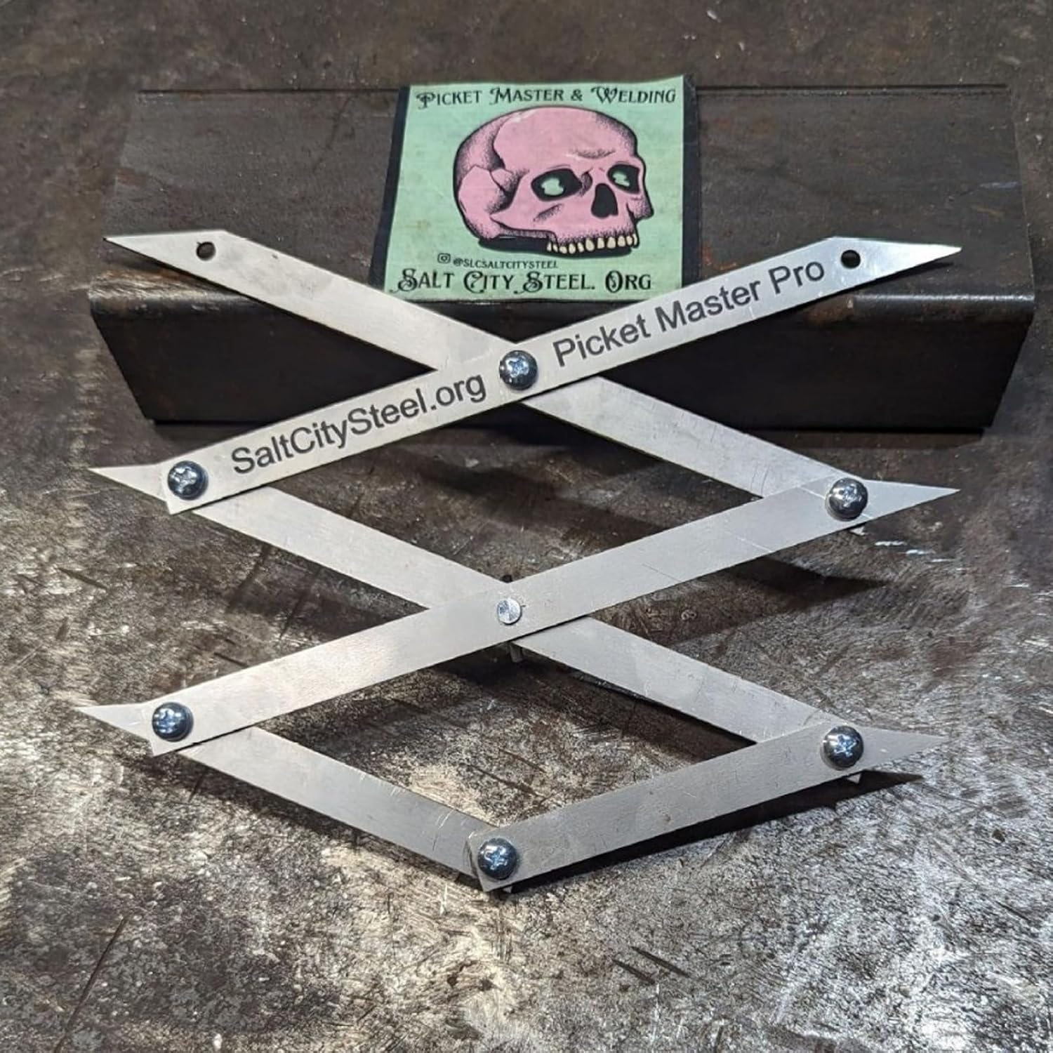 Picket Master Pro Center Finder Tool Stainless Steel for Woodworking, Welding DIY | 3/7/12 Point Center Locator with Adjustable Arms, Equal Space 3 Point
Picket Master Pro Center Finder Tool Stainless Steel for Woodworking, Welding DIY | 3/7/12 Point Center Locator with Adjustable Arms, Equal Space 3 Point