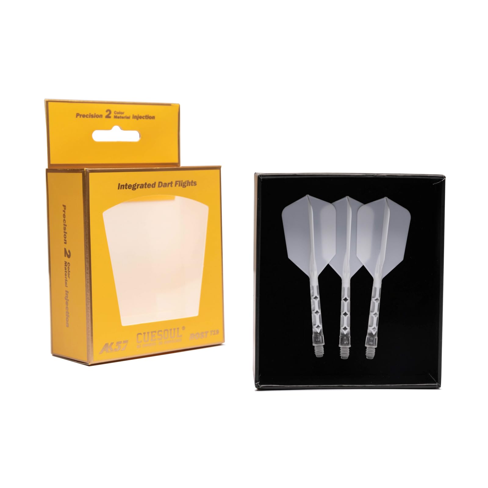 CUESOUL ROSTAK57 T19 Series Dual Material Mixed Shaft Integrated Flight Slim Shape Series Set of 3 Two-tone (White) білий
CUESOUL ROSTAK57 T19 Series Dual Material Mixed Shaft Integrated Flight Slim Shape Series Set of 3 Two-tone (White) білий