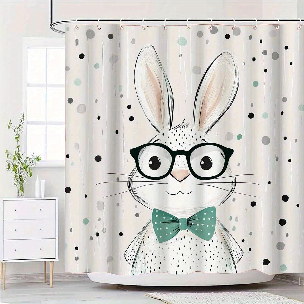 1Pc Easter Cute Polka Dot Glasses Rabbit Series Shower Curtain - With 12 Hooks, Machine Washable, Suitable For Bathroom Dec W60H190(CM)-1 Pcs
1Pc Easter Cute Polka Dot Glasses Rabbit Series Shower Curtain - With 12 Hooks, Machine Washable, Suitable For Bathroom Dec W60H190(CM)-1 Pcs