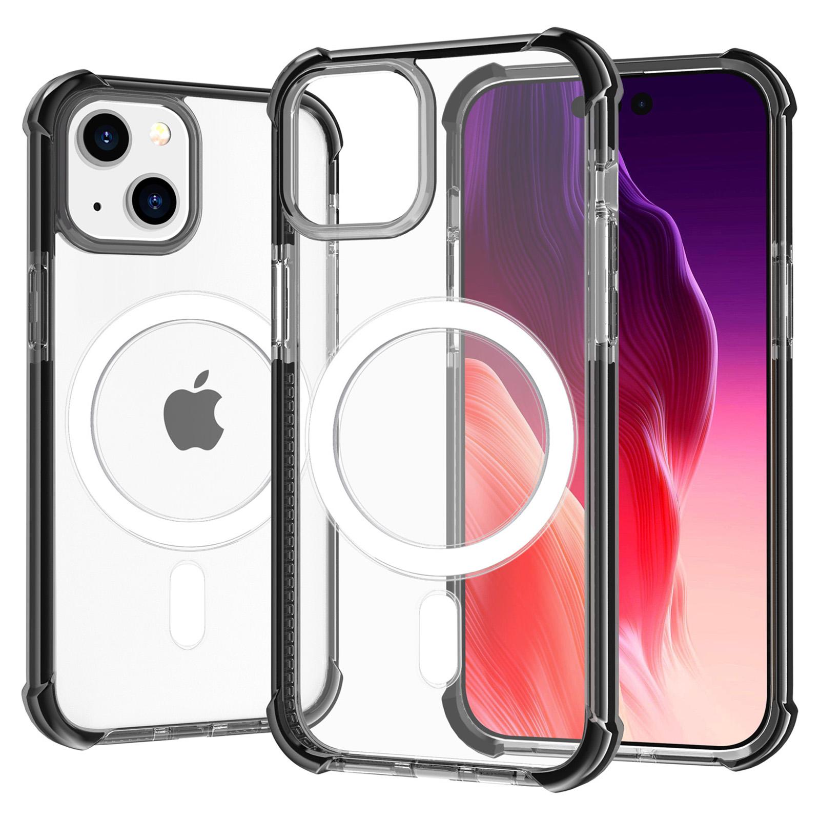 For iPhone 15 Clear Phone Case Four Corners Anti-Drop Acrylic+TPU Cover Compatible with MagSafe Black
For iPhone 15 Clear Phone Case Four Corners Anti-Drop Acrylic+TPU Cover Compatible with MagSafe Black