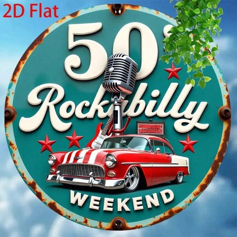 Retro 50s Rockabilly Car Metal Wall Poster for Garage
Retro 50s Rockabilly Car Metal Wall Poster for Garage