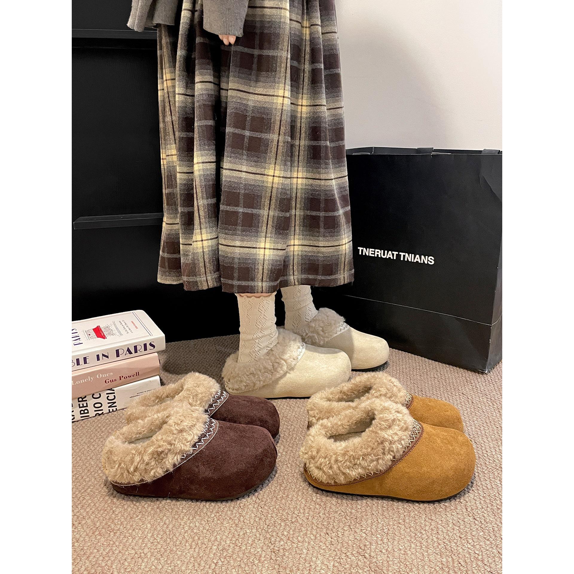 Retro warm velvet thickened thick-soled half-tow Birkenstocks women s winter non-slip heightening fluffy cotton slippers 40
Retro warm velvet thickened thick-soled half-tow Birkenstocks women s winter non-slip heightening fluffy cotton slippers 40