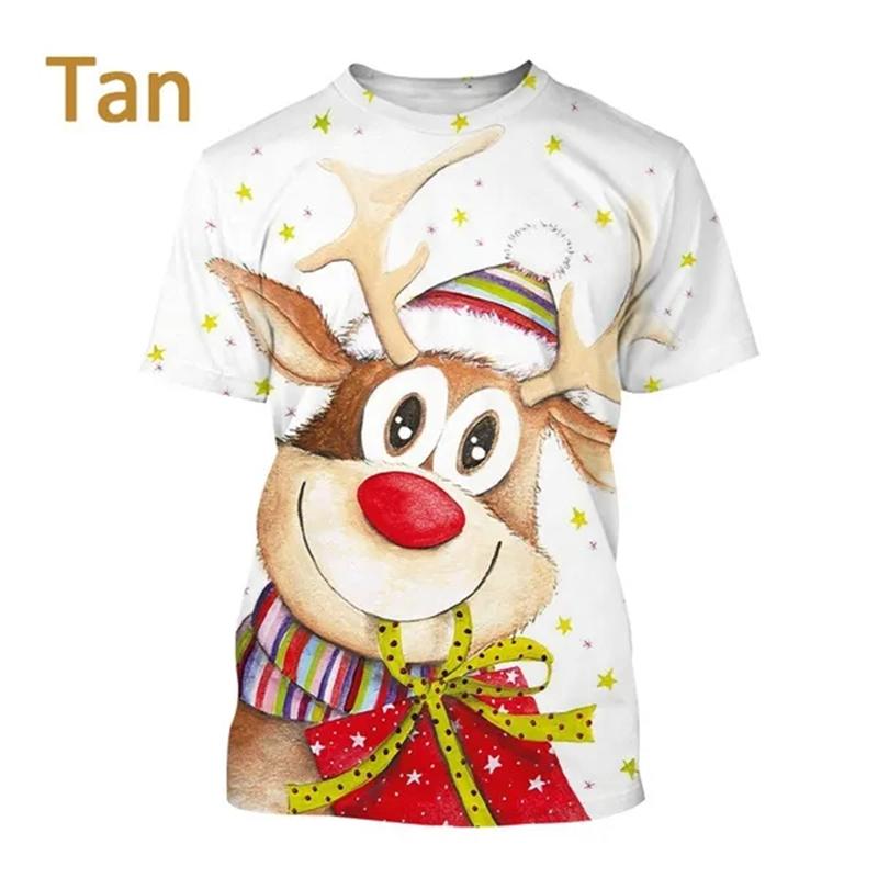 Newest Christmas Elk 3D Printing T-shirt Fashion Merry Christmas Creative Men s Women s Fun Casual Elk Short-sleeved Tshirts Top
Newest Christmas Elk 3D Printing T-shirt Fashion Merry Christmas Creative Men s Women s Fun Casual Elk Short-sleeved Tshirts Top