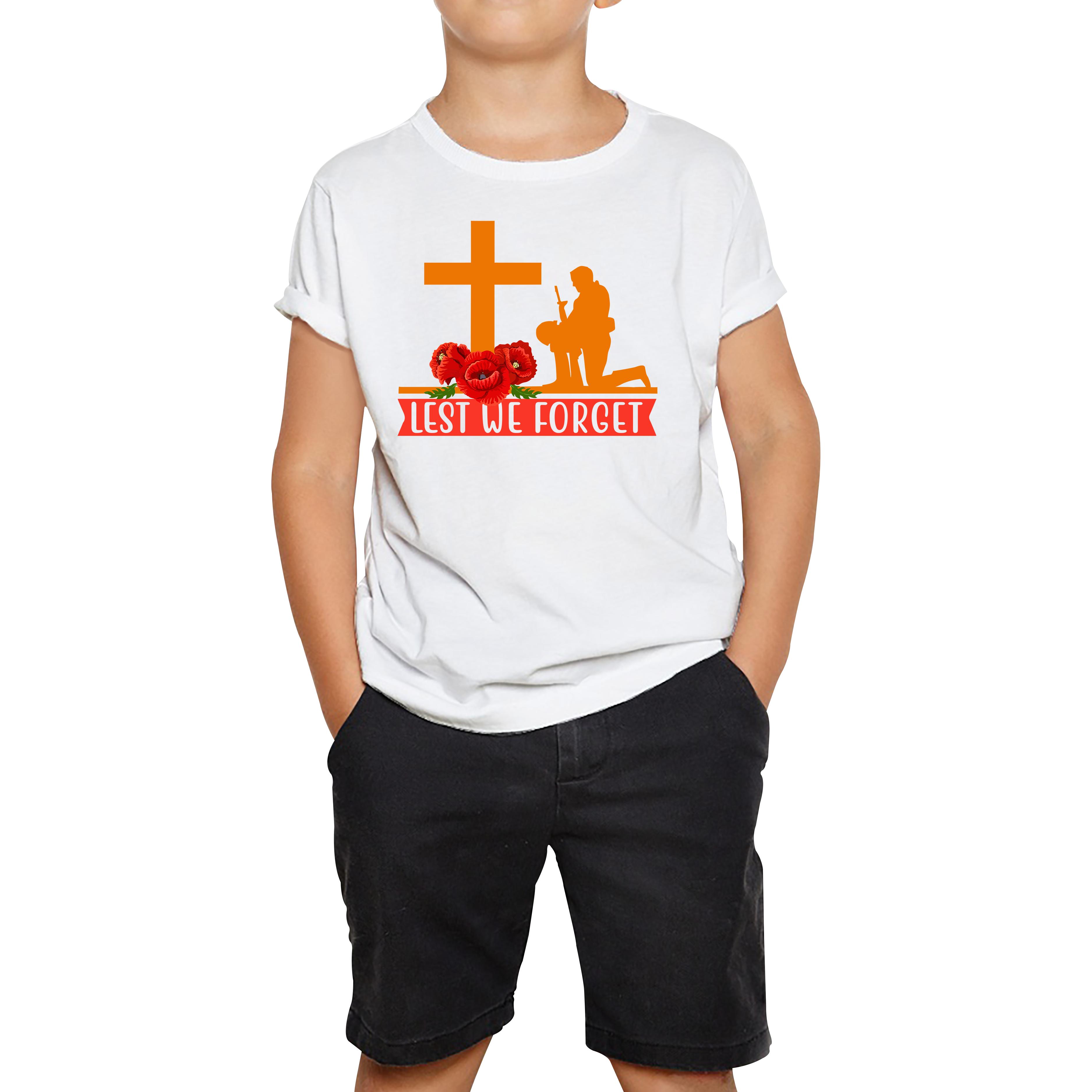 Lest We Forget Anzac Day Poppy Flowers British Armed Forces Kids T Shirt 160
Lest We Forget Anzac Day Poppy Flowers British Armed Forces Kids T Shirt 160