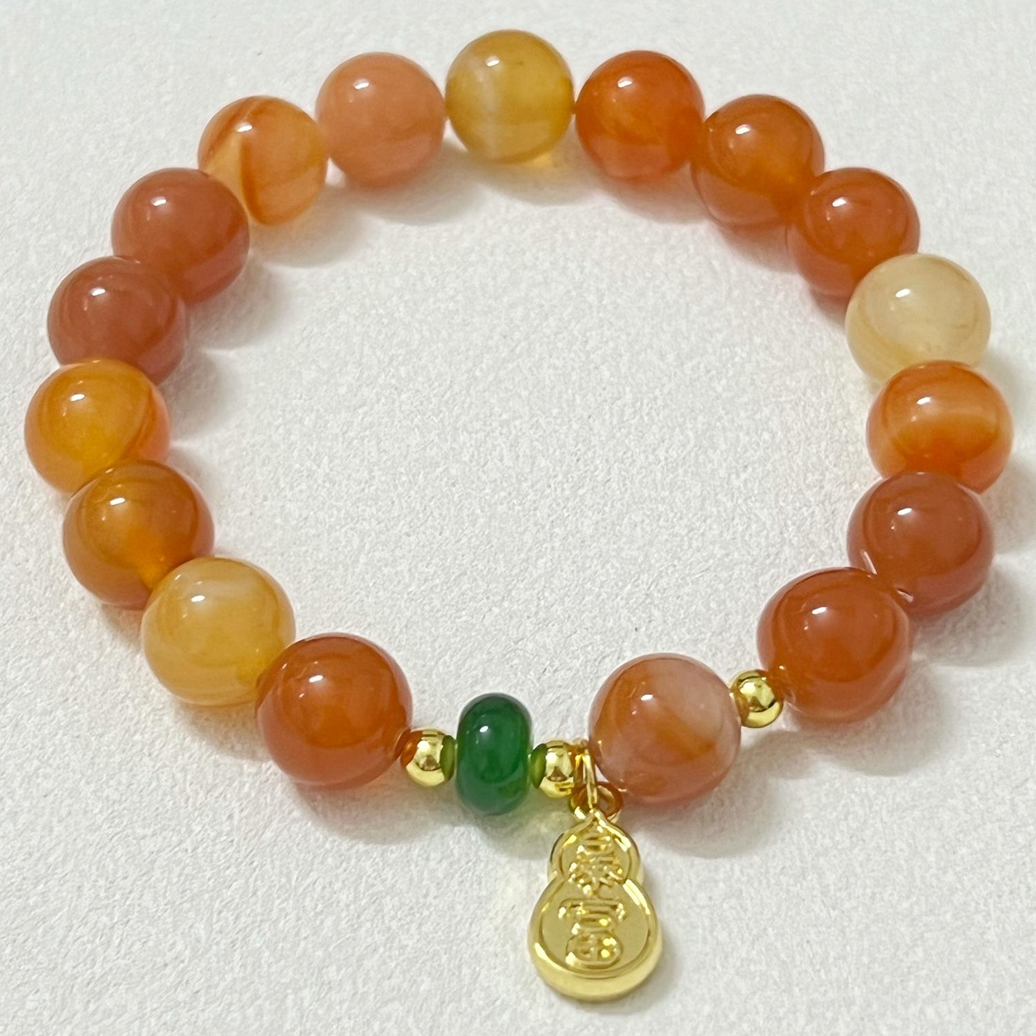 10mm Beads Gourd Charm Bracelets for Women Agate Handmade Stretch Natural Stone Beaded Bangle Semi-Precious Gemstones Jewelry Gifts Length 16cm
10mm Beads Gourd Charm Bracelets for Women Agate Handmade Stretch Natural Stone Beaded Bangle Semi-Precious Gemstones Jewelry Gifts Length 16cm